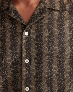 Men BODE Calico Wave Long Sleeve Shirt