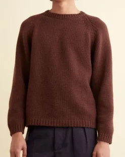 Men BODE Cashmere Crewneck - Cinnabar