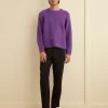 Men BODE Cashmere Crewneck Sweater - Purple