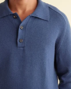 Men BODE Cashmere Polo - Blue