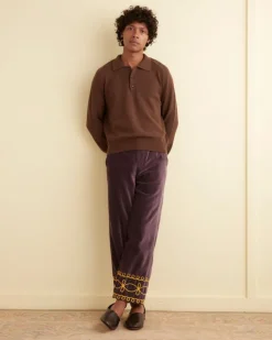 Men BODE Cashmere Polo - Brown