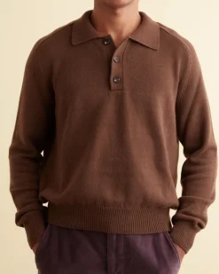 Men BODE Cashmere Polo - Brown