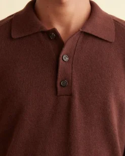 Men BODE Cashmere Polo - Cinnabar