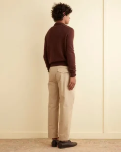 Men BODE Cashmere Polo - Cinnabar