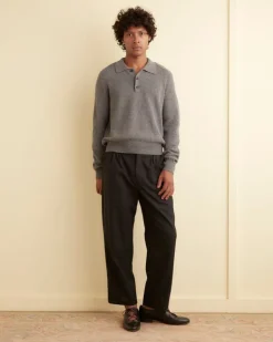 Men BODE Cashmere Polo - Grey