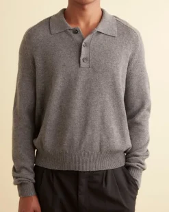 Men BODE Cashmere Polo - Grey