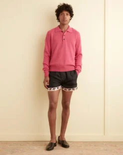 Men BODE Cashmere Polo - Pink