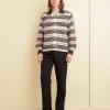 Men BODE Cherry Blossom Stripe Long Sleeve Shirt
