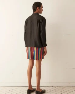 Men BODE Club Stripe Rugby Shorts