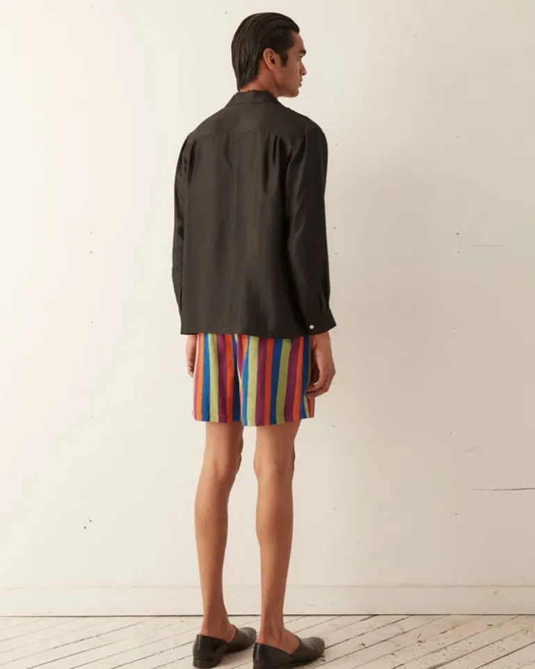 Men BODE Club Stripe Rugby Shorts