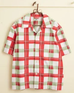 Men BODE Complementary Plaid Short Sleeve Shirt