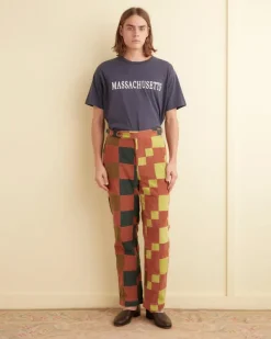Men BODE Corduroy Four Patch Trousers