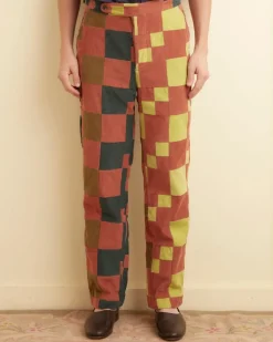 Men BODE Corduroy Four Patch Trousers