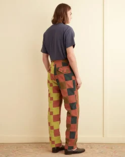 Men BODE Corduroy Four Patch Trousers