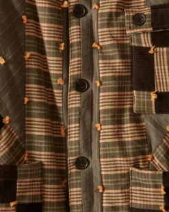 Men BODE Corduroy Nine Patch Quilt Jacket