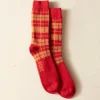 Men BODE County Plaid Socks - Red Multi