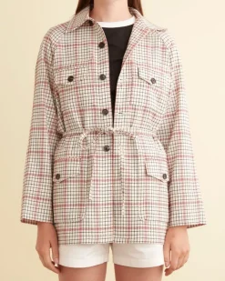 Women BODE Cream Grid Jacket - Xs