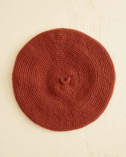 Women BODE Crochet Beret - Tobacco
