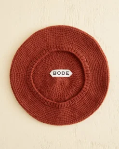 Women BODE Crochet Beret - Tobacco