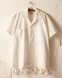 Men BODE Crochet Chick Short Sleeve Shirt