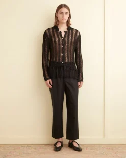 Men BODE Crochet Fringe Shirt