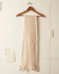 Men BODE Crochet Grape Scarf - Cream