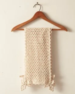 Men BODE Crochet Grape Scarf - Cream