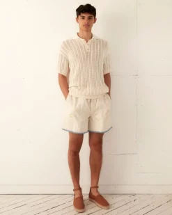 Men BODE Crochet Ladderwork Shorts