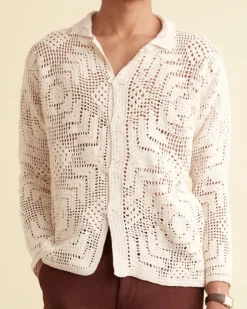 Men BODE Crochet Shirt