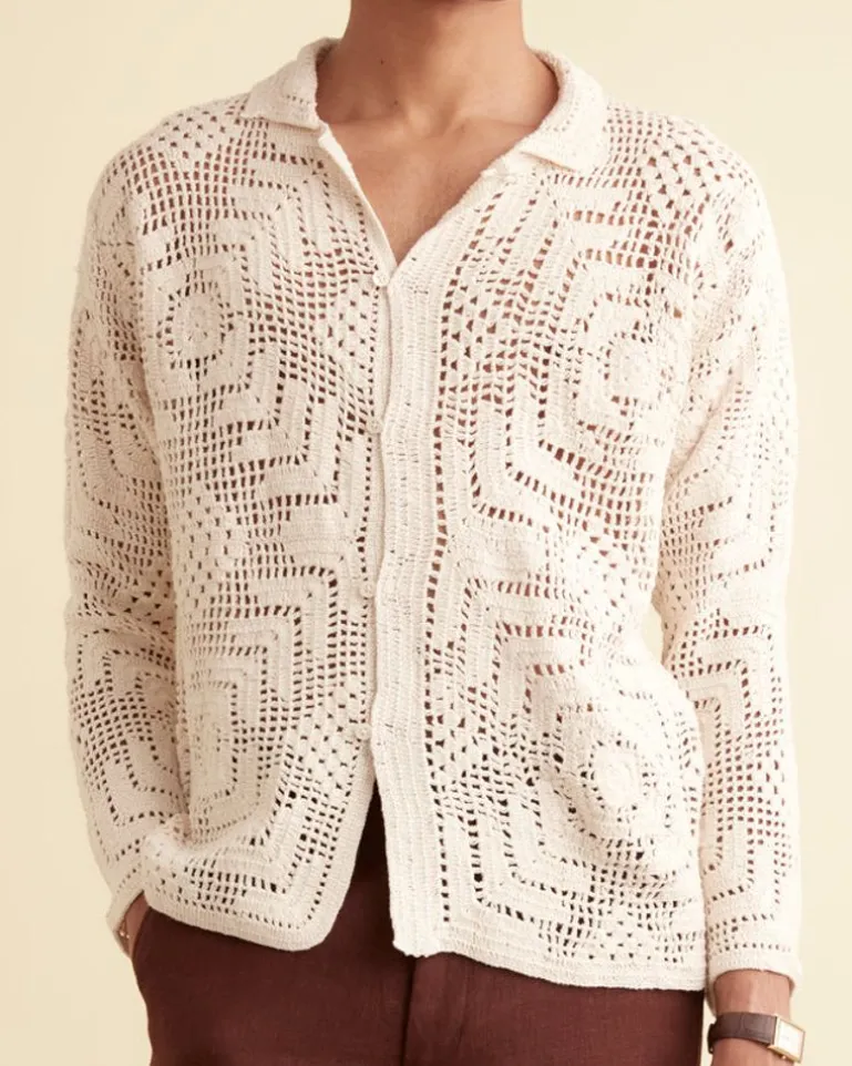 Men BODE Crochet Shirt