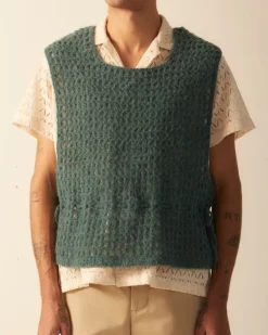 Men BODE Crochet Vest - Green