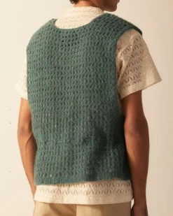 Men BODE Crochet Vest - Green
