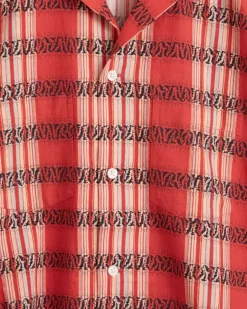 Men BODE Curran Stripe Short Sleeve Shirt