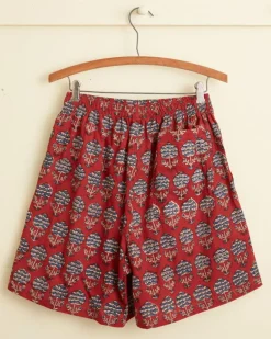 Men BODE Dahlia Block Print Rugby Shorts