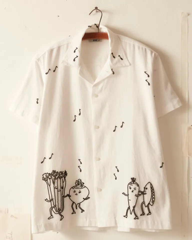 Men BODE Dancing Pantry Short Sleeve Shirt