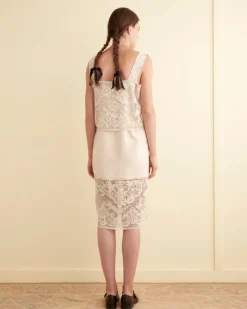 Women BODE Daylily Lace Dress - S