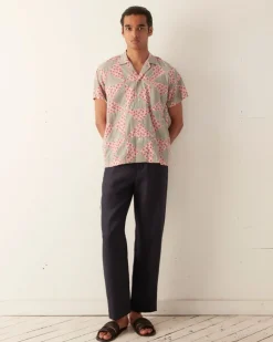 Men BODE Deco Puzzle Patchwork Short Sleeve Shirt