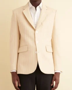 Men BODE Dennis Stripe Suit Jacket