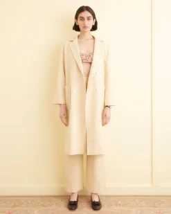 Women BODE Dennis Stripe Worcester Coat