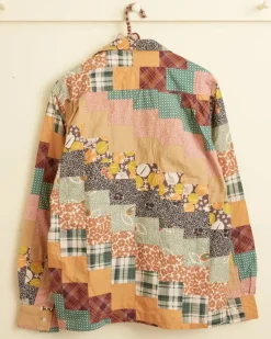Men BODE Diagonal Square Patchwork Shirt