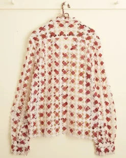 Men BODE Diamond Lace Long Sleeve Shirt