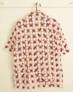 Men BODE Diamond Lace Short Sleeve Shirt