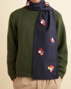 Men BODE Dianthus Applique Scarf