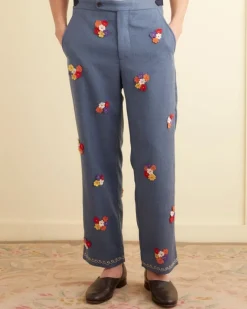 Men BODE Dianthus Applique Trousers