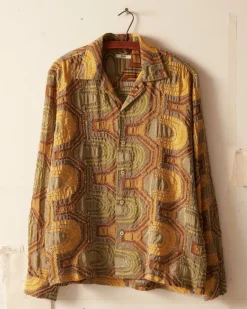 Men BODE Disco Tinsel Long Sleeve Shirt
