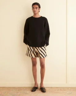 Men BODE Domino Stripe Shorts