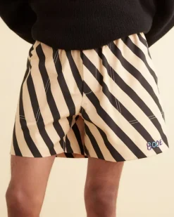 Men BODE Domino Stripe Shorts
