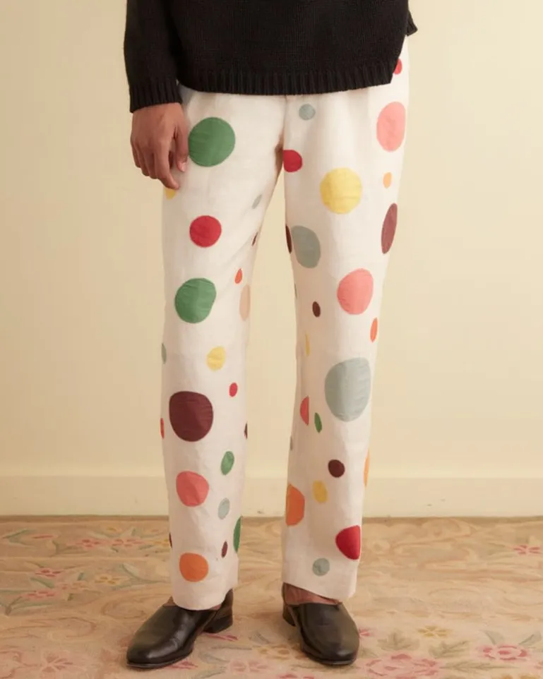 Men BODE Dotted Applique Trousers