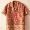 Men BODE Dotted Border Short Sleeve Shirt
