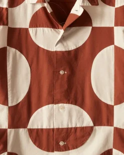 Men BODE Duo Oval Patchwork Long Sleeve Shirt
